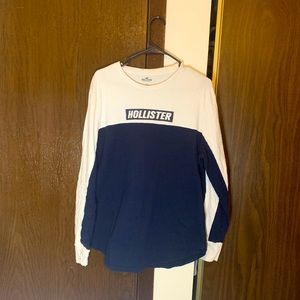 XL white/dark Blue Hollister shirt